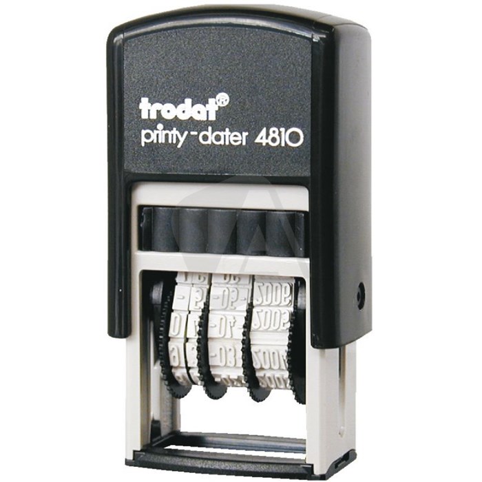 Trodat Printy 4810 - Timbro Datario Automatico Tedesco, Nero, Regolabile, 3,8 Mm - Foto 8