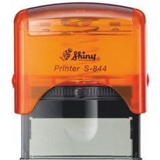 Razítko S-844 New Printer line, oranžový transparentní strojek